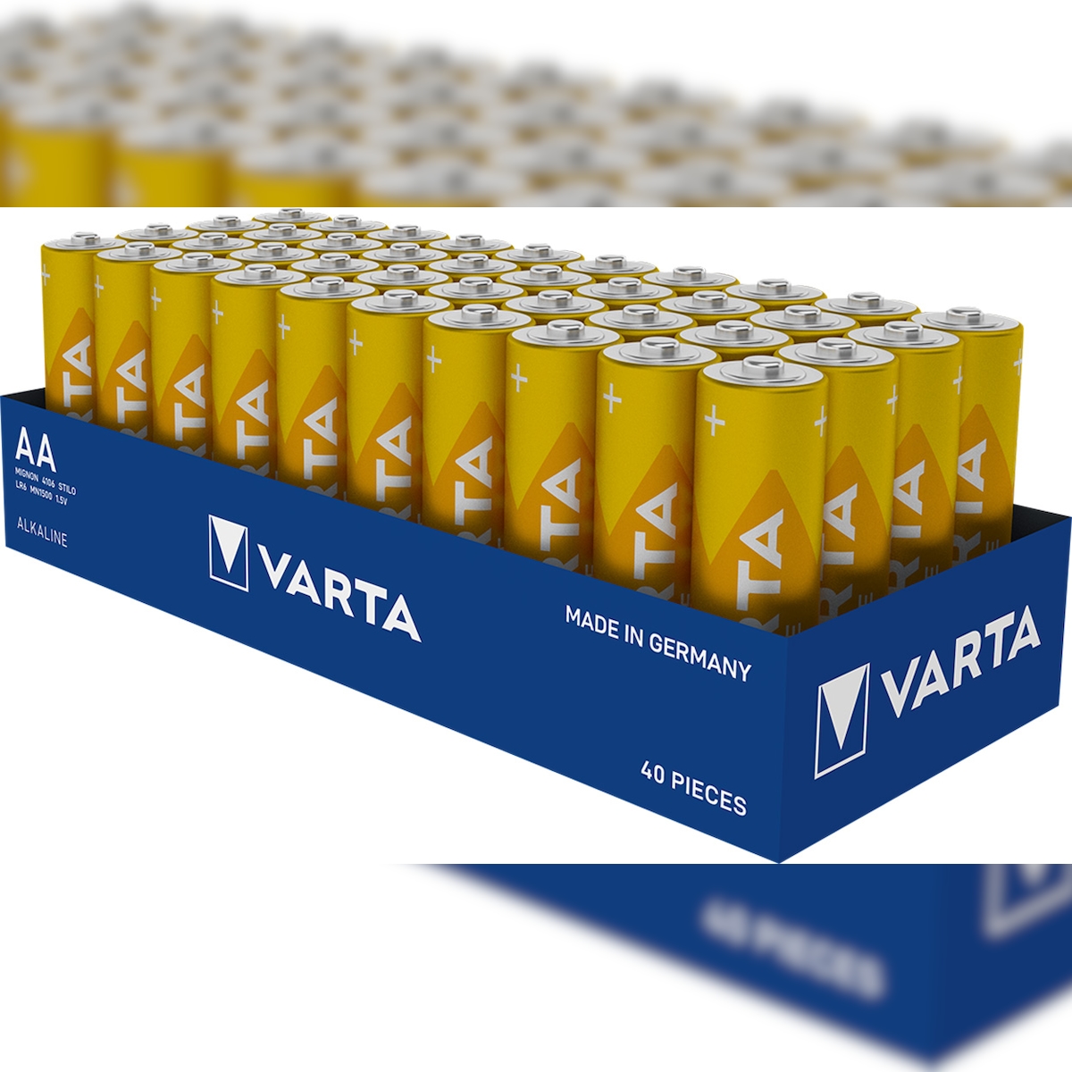 Varta Batterie Alkaline, Mignon, AA, LR06, 1.5V Longlife, Tray (40-Pack) Image