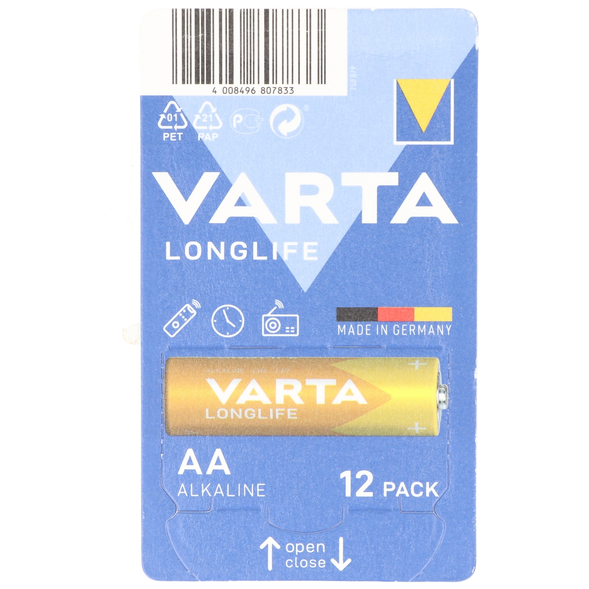 VARTA LONGLIFE Batterie AA LR6 Mignon 12er Big Box Image