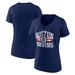 Women's Fanatics Branded Navy Boston Bruins Americana Team V-Neck T-Shirt