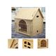 Trade Shop Traesio - Chenil En Bois Mdf Pour Petits Et Moyens Chiens En Forme De Maison 51x40x52cm