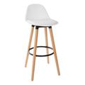 Lot de 2 tabourets bar déco style scandinave Maxon Atmosphera Couleur: Blanc - Blanc