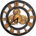 Tlily - 38 Cm Nordique Chiffre Romain Horloge Murale Vintage Bois Romain DéCoratif Horloge Horloge