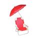 2576 Chaise pliante pour enfants avec parasol anti-UV Couleur: Rouge