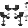 4 x Tabouret de bar pivotant avec vérin à gaz pour petit déjeuner, bar, comptoir, cuisine, maison,