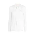 Valentino, Blouses & Shirts, female, White, XS, Georgette silk blouse