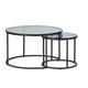 Julian Bowen Chicago Round Nesting Coffee Tables Smoked Glass