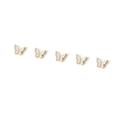 TINYSOME 5Pack Fashion Butterfly Nail Art Jewelry Crystal 3D Butterfly DIY