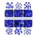 FSTDelivery Beauty&Personal Care on Clearance! 6 Grids Box Winter Dark Blue Nail Snowflake Glitter Beauty Makeup False Eyelash Decorative Glitter Holiday Gifts for Women