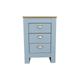 Country Style Bedside Table 3 Drawer Grey Cabinet Storage Unit Bedroom Furniture - grey