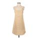 Trafaluc by Zara Casual Dress - Mini Square Sleeveless: Tan Stripes Dresses - Women's Size Small