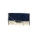 Diane von Furstenberg Leather Clutch: Metallic Blue Solid Bags