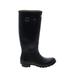 Hunter Rain Boots: Black Print Shoes - Women's Size 7 - Round Toe