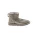 Ugg Ankle Boots: Gray Print Shoes - Women's Size 10 - Almond Toe