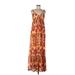 INC International Concepts Casual Dress - Maxi: Orange Print Dresses - Women's Size Large