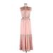 Banana Republic Casual Dress High Neck Sleeveless: Pink Print Dresses - Women's Size 8