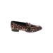 Circus by Sam Edelman Flats: Slip On Chunky Heel Casual Brown Leopard Print Shoes - Women's Size 10 - Almond Toe