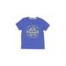 Instant Message Short Sleeve T-Shirt: Blue Marled Tops - Kids Boy's Size Medium