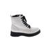 Madden Girl Ankle Boots: White Print Shoes - Women's Size 6 - Round Toe