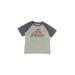 Adidas Active T-Shirt: Gray Color Block Sporting & Activewear - Kids Boy's Size 6