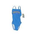 Speedo One Piece Swimsuit: Blue Solid Swimwear - Women's Size 2X-Small