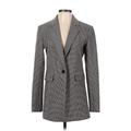 Nordstrom Blazer Jacket: Mid-Length Gray Jackets & Outerwear - Women's Size Small
