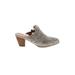 BOUTIQUE By Corkys Mule/Clog: Slip On Chunky Heel Casual Ivory Shoes - Women's Size 8 - Almond Toe