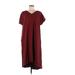 Lands' End Casual Dress - High/Low: Burgundy Hearts Dresses - Women's Size Medium