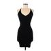Love Tree Casual Dress - Mini Halter Sleeveless: Black Print Dresses - Women's Size Medium