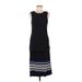 Athleta Cocktail Dress - Sheath High Neck Sleeveless: Black Print Dresses - Women's Size Medium