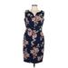 Charter Club Casual Dress - Sheath: Blue Floral Dresses - Women's Size 12