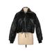 Blank NYC Faux Leather Jacket: Short Black Print Jackets & Outerwear - Women's Size Large