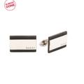 Gucci Accessories | Gucci Silver/Black Made In Italy Sterling Silver Black Enamel Rhodium Cufflinks | Color: Black/Silver | Size: Various