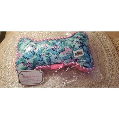 Lilly Pulitzer Dog | Lily Pulitzer Dog Toy - Barking Up The Palm Tree Pattern | Color: Blue/Pink | Size: Os