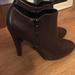 Nine West Shoes | Nine West Wine Leather Booties *Never Worn* | Color: Brown | Size: 8