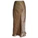 Anthropologie Skirts | Anthropologie Silky Moss Shimmer Metallic Maxi Pencil Slip Skirt L Nwt | Color: Green | Size: L