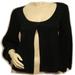 Nine West Sweaters | Nine West Black Cardigan Sweater Gold Glitter Open | Color: Black/Gold | Size: S