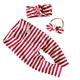 Red/White Stripes Baby Girl Leggings And/Or Headband Set, Pants, Preemie Gift Set, Newborn Coming Home Outfit, Clothes