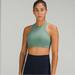 Lululemon Athletica Tops | Lululemon Ribbed Nulu High-Neck Yoga Bra Or Crop Top In Tidewater Teal | Color: Red | Size: 6