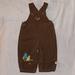 Disney Bottoms | 90s Winnie The Pooh Disney Bany Corduroy Brown Overalls Onesie Vintage | Color: Brown | Size: 6-9mb