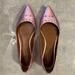 Coach Shoes | Coach Women’s Valentina Pink Metallic Ballet Flats Size 7.5 | Color: Gray/Pink | Size: 7.5