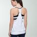 Lululemon Athletica Tops | Lululemon White Stripe No Limits Tank Top Sz 4 | Color: Black/White | Size: 4