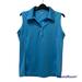 Adidas Tops | Adidas Women Climalite Solid Blue Golf Collared Sleeveless Jersey Polo Shirt M | Color: Blue | Size: M