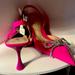 Zara Shoes | Hot Pink Zara Sling Back Pump And A Size 9 Crystal Bow Detail In The Front | Color: Pink | Size: 9