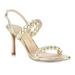 Kate Spade Shoes | Kate Spade Nwot Saffron Gold Leather Braided Open Toe Heels Size 7.5 Sandals | Color: Gold | Size: 7.5