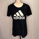 Adidas Tops | Adidas T-Shirt Black With White Adidas Letters Women Size L | Color: Black/White | Size: L