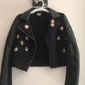 Disney Jackets & Coats | Black Faux Leather Disney Jacket | Color: Black | Size: Mg