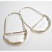 Anthropologie Jewelry | Anthropologie Clear Glass And Gold Hoop Drop Earrings | Color: Gold/Green | Size: Os