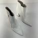 Nine West Shoes | Nine West White Leather Heel Chelsea Boots - Size 9 | Color: White | Size: 9