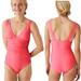 J. Crew Swim | J.Crew Women’s Ruched V-Neck One Piece Swimsuit Size 12 Light Pink | Color: Pink/Purple | Size: 12