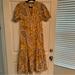 Anthropologie Dresses | Anthropologie Yellow Print Dress. Size Medium. Washed Never Worn. | Color: Yellow | Size: M